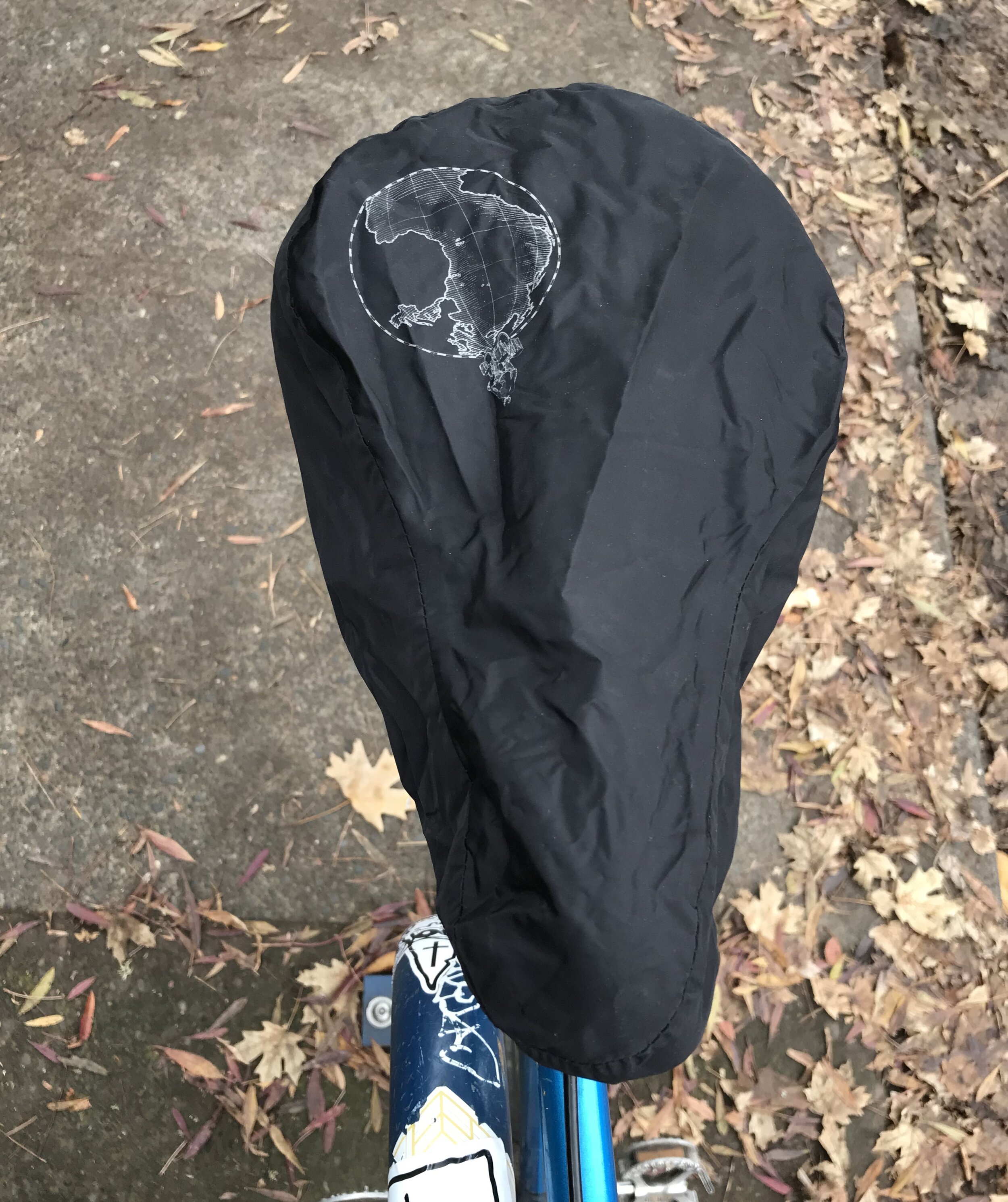 Seat Covers!!! Great idea these are available at most shops and are about $10. We have the Brooks cover that has a cozy draw string. To be used mostly when you have to leave your seat outside all alone.